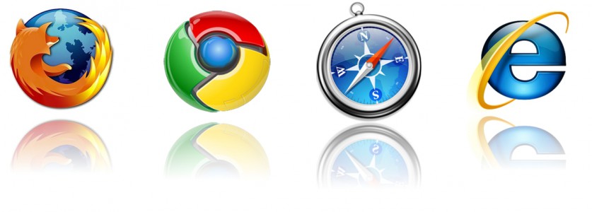 Logo de Firefox, Chrome, Safari et Internet Explorer